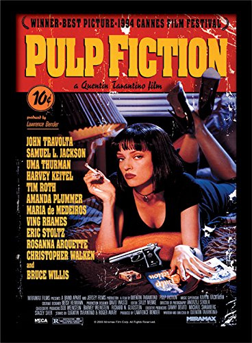 Pyramid International Pulp Fiction (Uma On Bed) 30cm x 40cm Framed, Collectors Print - A Stunning Artwork to Enhance Your Collection or Living Space, One Size