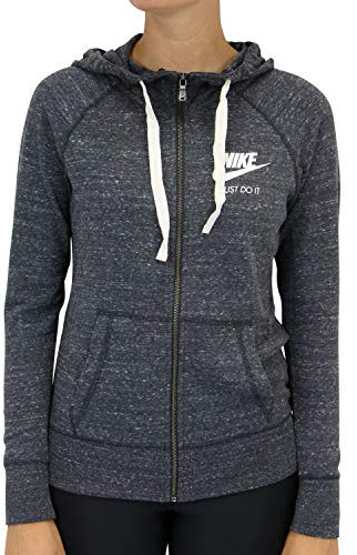 Nike Sportswear Gym Vintage Hoodie FZ Sweat à Capuche Femme, Anthracite/Sail, FR : XS (Taille Fabricant : XS)
