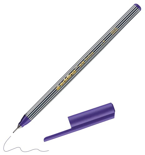 edding 55 - Fineliner - violett - 1 Stift - 0,3 mm Spitze - Farbstift zum Schreiben, Malen, Unterstreichen, Illustrieren - für Kinder und Erwachsene, Schule, Homeoffice, Büro