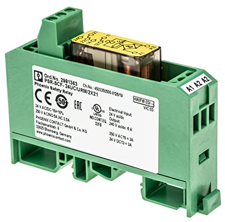 Phoenix Contact 2981363 PSR-SCF-24UC/URM/2X21 Safety Relay 24VDC 6A
