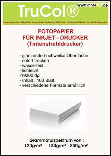 Premium Fotopapier 300 Blatt A4 230g/qm Highglossy hochglänzend wasserfest