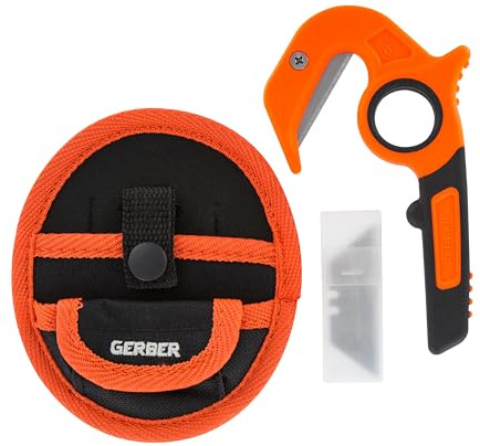 Gerber Gear Vital Zip Utility Knife, Stainless Steel Plain Edge Blade, Game Processing Skin and Gut Knife for Hunting