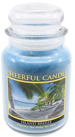 A Cheerful Giver - Island Breeze Duftkerze im Glas (680 g) mit Deckel und naturgetreuem Duft