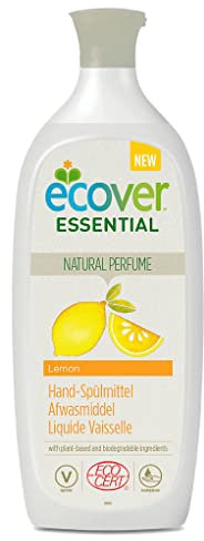 Ecover Liquide Vaisselle, Élimine la Graisse et la Saleté, Ingrédients d'Origine Naturelle, Parfum Citron, Recharge de 1 Litre