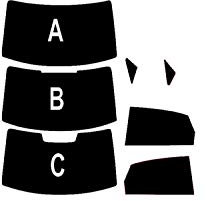 PSSC Pre Cut Rear Car Window Films for Audi A3 Saloon 2014 to 2016 20% Dark Tint