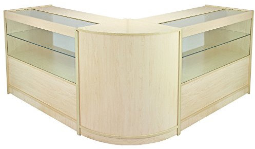Monster Shop Gemini Ladeneinrichtung Verkaufstheke Ladentheke Rezeption Empfang Ladentresen Verkaufstisch Kassentisch Empfangstresen Theke Tresen Vitrine Ahorn