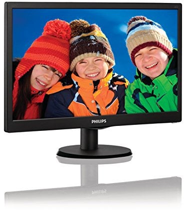 Philips Monitor 203V5LSB26 Monitor 20 LED, 5 ms, VGA, Full HD, Attacco VESA, Nero