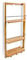 Relaxdays Hängeregal Bad, 3 Ablagen, 3 Haken, Bambus, H x B x T: ca. 70 x 28,5 x 10 cm, zum Einhängen, Badregal, Natur
