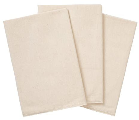 Bornino Basics - 3er-Pack Moltontücher 40x40 cm - ungebleicht natur - sehr saugfähig und robust - reine Baumwolle