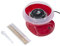 HOMCOM Máquina de Algodón de Azúcar 450W-550W Máquina para Hacer Algodón de Azúcar con 10 Palitos 27x26x18 cm Rojo