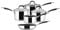 Circulon Stainless Steel 5 Piece Saucepan and Frying pan Set