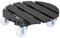 Wagner Pflanzenroller WPC Ø 38,5 x 11 cm I Blumenroller für Außenbereich + Innenbereich I Kübelroller aus FSC® Wood Plastic Composite, anthrazit I 2 Feststeller I Tragkraft 150 kg - 20054501