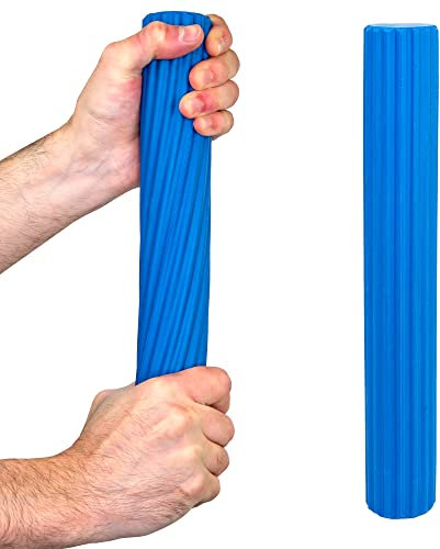 CanDo Hand- und Fingertrainer Twist-n-Bend, Flexibler Übungsstab, Trainingsstab, blau (schwer), 10-1514