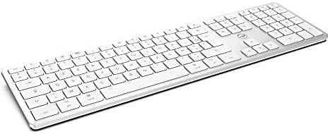 Mobility Lab Clavier français AZERTY sans fil pour Mac – blanc et argenté