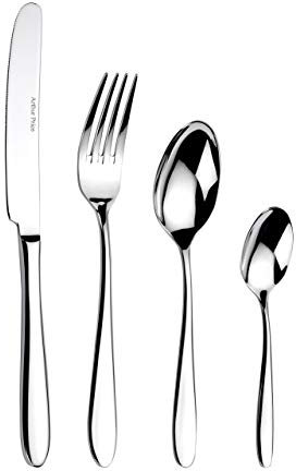 Arthur Price Every Day Arthur Price Willow 24-Piece 6 Person Cutlery Set, Stainless Steel, Stainless Steel, 34 x 31 x 5 cm