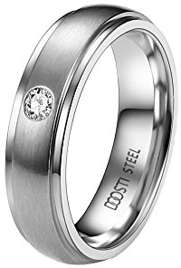 DOOSTI Partnerring/Trauring SUNSHINE TWO Chirurgischer Edelstahl mit Gratis Gravur