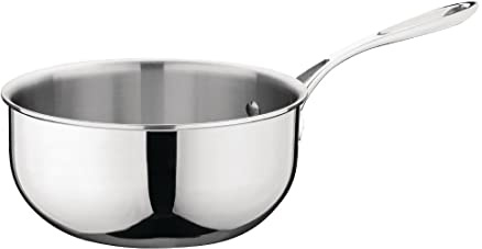 Vogue Tri-Wall Sautépfanne, mit ausgestelltem Rand, Edelstahl - 200mm 2 1/2 L 87fl oz
