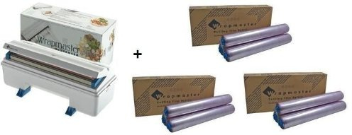 SET Effizienter Wrapmaster Spender WM3000 und + 3 Pack. Frischhaltefolie 3000