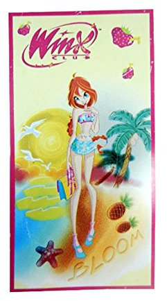 Winx Bloom 8934 Serviette de plage en éponge, serviette de plage pour enfant