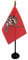 AZ FLAG - Tischflagge Pirat Red Skull - 15x10 cm Goldene Splitze - Piraten Totenkopf Tischfahne 10 x 15 Cm - Flaggen