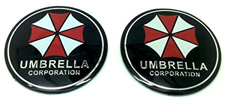Paar Umbrella Corporation Resident Evil Auto Aufkleber Abzeichen Decal
