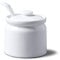 WM Bartleet & Sons 1750 Pot en porcelaine avec couvercle et cuillère, blanc, 8cm
