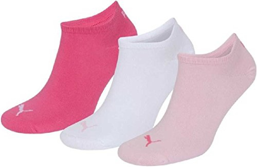 PUMA Unisex Puma Sneaker Socks 3 Pair Pack pink 6 8 UK, Pink, 8-Jun UK
