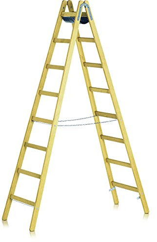 Zarges 40047 Crestamax B - Escalera de madera (2 x 7 peldaños)