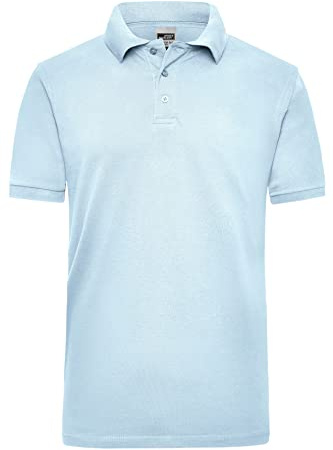 James & Nicholson Herren Work Poloshirt - Robustes Arbeitspolo aus einlaufvorbehandeltem Piqué | Farbe: light-blue | Grösse: M