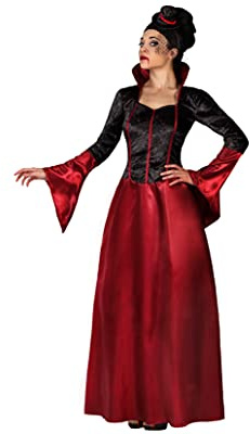 Atosa disfraz vampiresa mujer adulto rojo burdeos XL