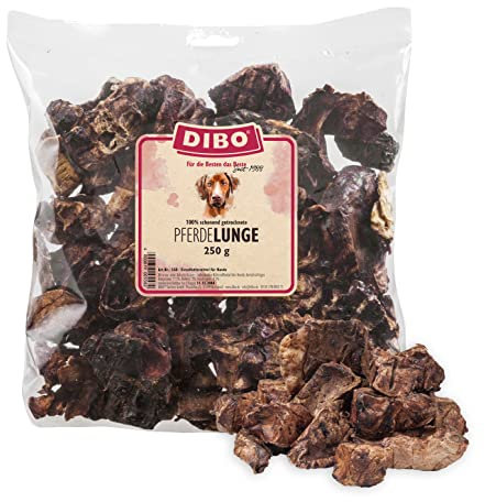 DIBO Pferde-Lunge, 250g-Beutel, der kleine Naturkau-Snack oder Leckerli für Zwischendurch, Hundefutter, Qualitätskauartikel ohne Chemie