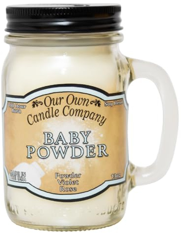 Unsere eigene Candle Company Duftkerze Baby Powder, groß, Weiß
