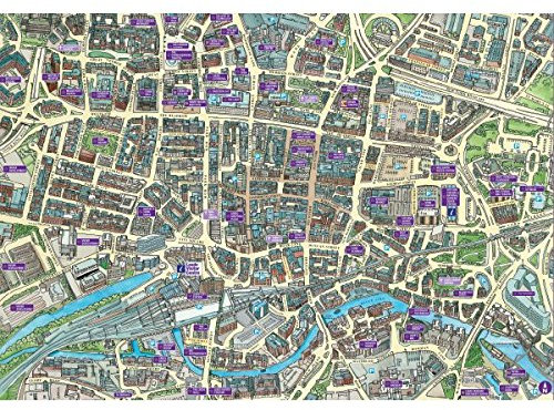 The Happy Puzzle Company - Jigraphy Cityscapes Leeds 1000 Pieces - Jigsaw Puzzles for Adults 1000