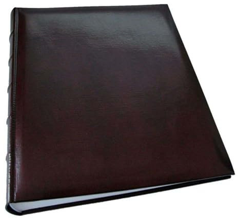 walther design Fotoalbum rot 30 x 37 cm Kunstleder mit erhabene Bünde, Classic FA-373-R