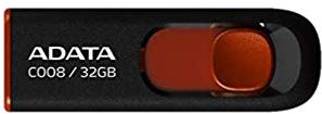 ADATA 32GB USB-Stick C008 Slider USB 2.0 schwarz rot