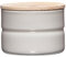 Riess, 2171-211,Vorratsdose mit Eschenholzdeckel, Durchmesser 8 cm, Höhe 6 cm, Inhalt 230 ml, LIGHT GREY, KITCHEN-MANAGEMENT, Truehomeware, Emaille