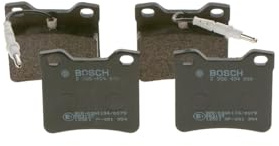 Bosch BP106 - Brake Pads Car Rear Axle - 1 Set of 4 Pads | Bosch Quality - Reduced Noise and Dust - ECE-R90 Certified - Copper-Free