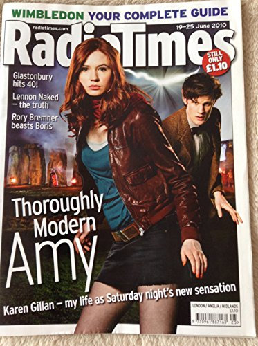 Radio Times Doctor Who Front Cover 19th to 25th Of June 2010 - Throughly Modern Amy - Featuring Matt Smith As The Doctor WhoAnd Karen Gillan As Amy Pond In My Life As Saturday night's New Sensation.