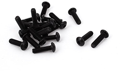 sourcing map 6#-32 x 1/2 UNC alliage acier Boulon hexagonale Vis à tête creuse noir 20 Pcs