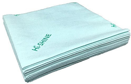 Hi-Shine 10 Next Generation Microfibre Cloth 40x40cm – Chemical Free Microfibre Cleaning Cloth for Glass, Glasses, Stainless Steel, Shiny Surfaces, Window - Green