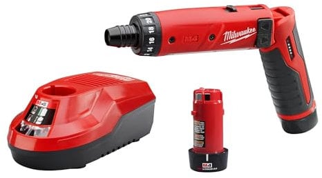 Milwaukee 2101-22 M4 1/4 Hex Screwdriver Kit W/2 Bat