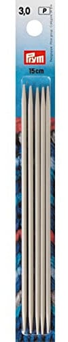 Prym Strumpfstricknadeln ALU 15 cm 3,00 mm grau Strumpfstricknadel, Aluminium, 3 mm