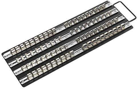 Sealey Ak271B Socket Rail Tray Black 1/4 3/8 and 1/2Sq Drive