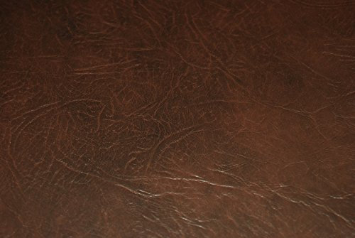 TheFabricTrade Premium Vinyl Faux Leather, Leatherette Upholstery Fabric (Dark Brown)