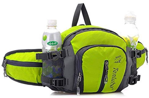 Outdoor peak Unisex Nylon wasserdicht Gürteltasche Multifunktions-Tasche Kameratasche Reiserucksack Kettle Paket Tagetasche mit Schultergurt Halstuch Fahrrad Bergsteigen(Grün)