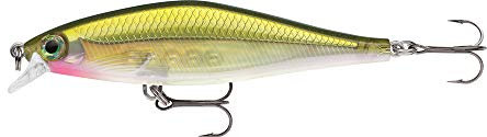 Rapala - Shadow Rap Shad Angelköder - Angelzubehör für Große Fische - Süßwasser Spinnköder - Lauftiefe 0.9-1.2m - Fischköder 9cm, 12g - Hergestellt in Estland - Olive Green