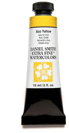 Daniel Smith Extra Fine Watercolor Paint, 15ml Tube, AZO Yellow, 284600215, 0.5 Fl Oz (Pack of 1)