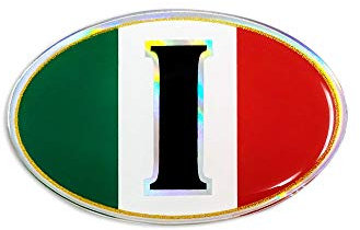 Quattroerre 14143 Sticker Adesivo 3D Italia Ovale I