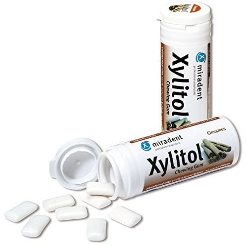 Miradent Xylitol Chewing Gum - 12 gomas para el cuidado dental (30 unidades, 30 g)