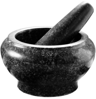 Premier Housewares Speckled Granite Mortar and Pestle, 10 x 17 x 17 cm - Grey